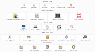 freedesktop iconnames