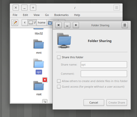 User level public file sharing via WebDAV
