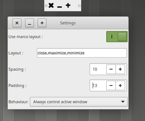 displays close, max and hide buttons in your panel - it can also use themes