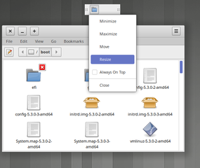 displays the windowmanager menu(marco)