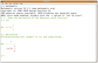 An interactive session in GNOME Terminal