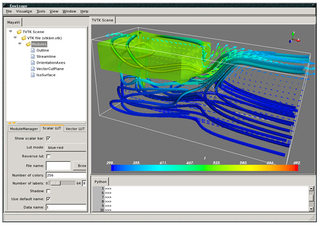 Mayavi2 showing streamlines
