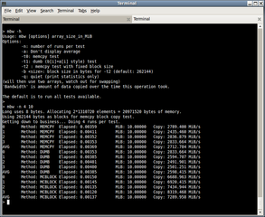 memory bandwidth benchmark program