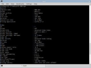 Output info