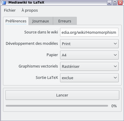 lightweight GUI for mediawiki2latex