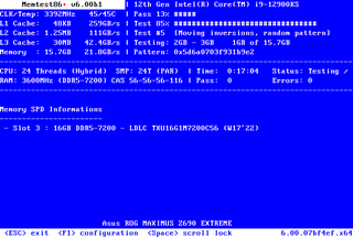 stand-alone memory tester for x86 and x86-64