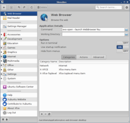 advanced FreeDesktop.org compliant menu editor