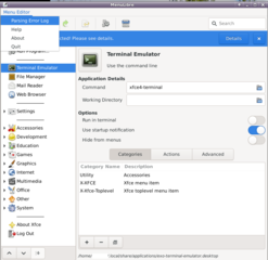 advanced FreeDesktop.org compliant menu editor