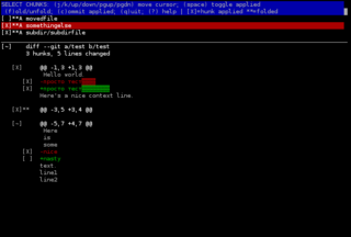 Chunk selection interface