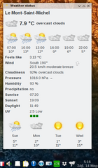 Application to display weather information