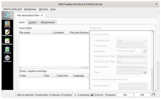 The GUI at start