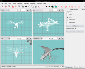 OpenGL based 3D model editor