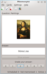 spaced repetition flash-card program
