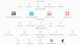 freedesktop iconnames