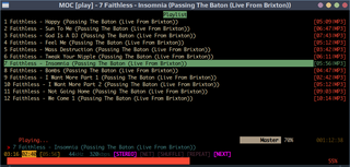 ncurses based console audio player