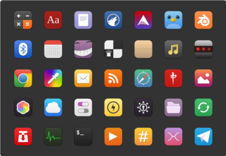 Tango-esque desktop icon set called Moka
