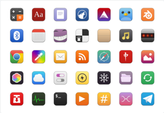Tango-esque desktop icon set called Moka