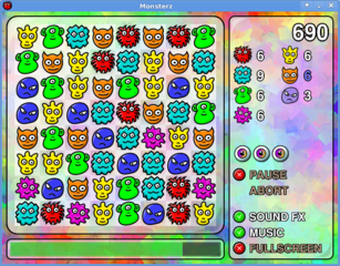 In game puzzle action.