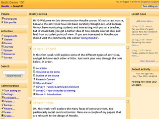 course management system for online learning