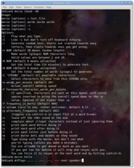Part of morse help screen and an example of its usage (tall)