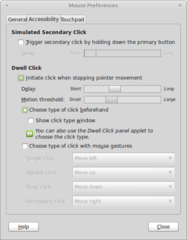 mouse accessibility enhancements for the GNOME desktop