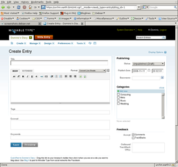 Well-known blogging engine