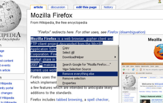 Mozilla context menu option to remove image from display