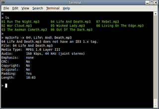 MP3 technical info viewer and ID3 1.x tag editor