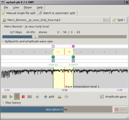 split MP3, Ogg Vorbis, or FLAC files without re-encoding