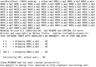 Mp3Wrap created a file "album.mp3"