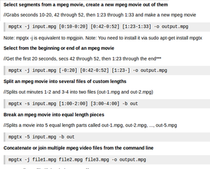toolbox to manipulate MPEG files (video, system, and audio)