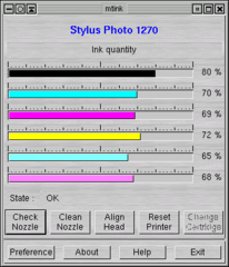 Status monitor tool for Epson inkjet printers