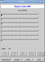 Status monitor tool for Epson inkjet printers