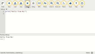 simple editor for beginner Python programmers