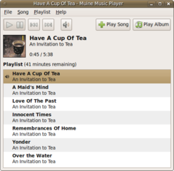 Simple playlist based music player