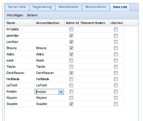 Mumble-Server web interface