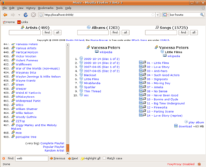 web application for browsing and listening to your music