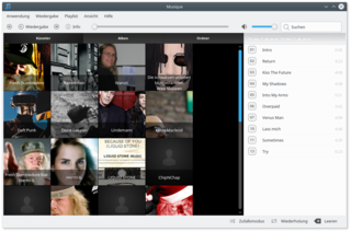 Musique running under KDE Plasma 5.8, using breeze style