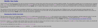 MySQL regression tests