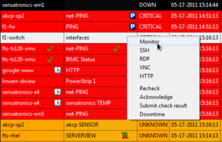 Nagios status monitor which takes place in systray or on desktop