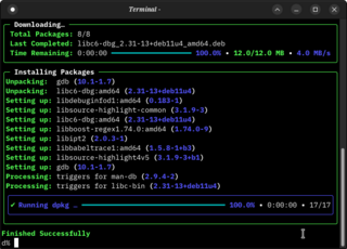 Commandline frontend for the APT package manager