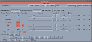 Ecasound-based multitrack recorder/mixer