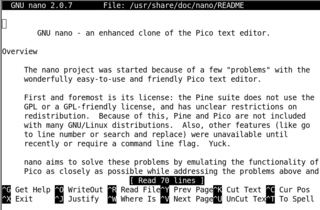 small, friendly text editor inspired by Pico