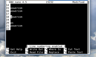 M+N -Line numbering enable or disable