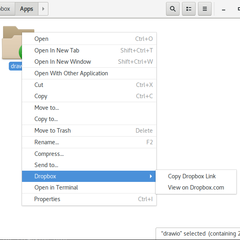 Showing context menu on Dropbox folders