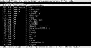 ncurses disk usage viewer