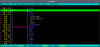 ncurses disk usage viewer