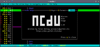 ncurses disk usage viewer