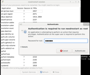 check for processes need to be restarted in user sessions