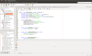 opened project